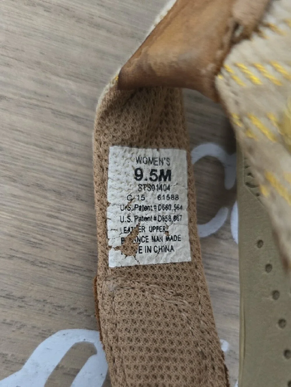 Sperry Tan Cream & Gold Braided Thong Sandals Womens Size 9.5 - Picture 14 of 16